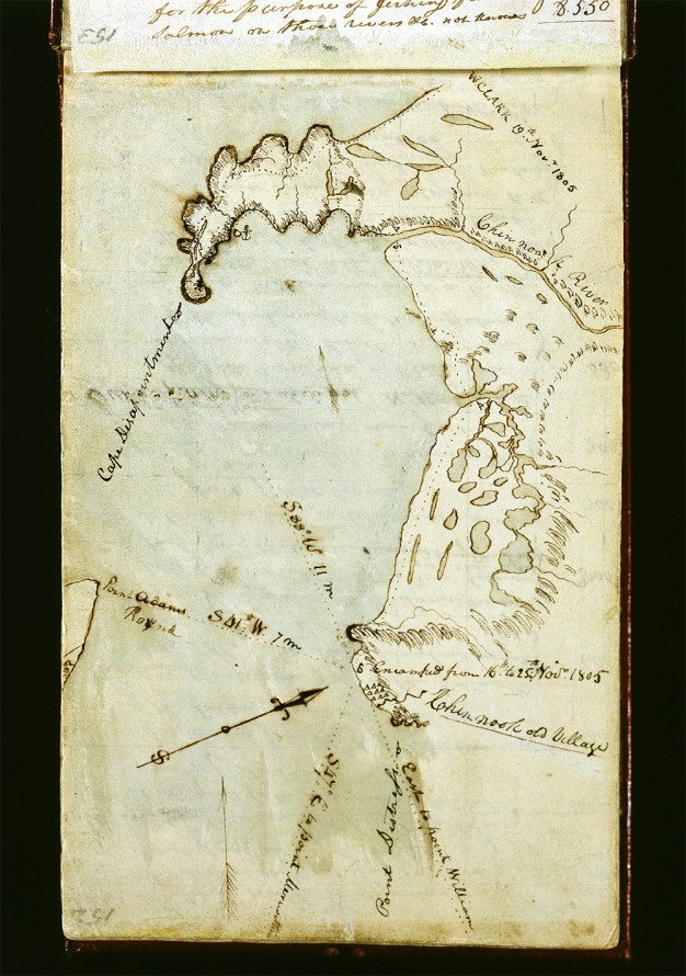 A handdrawn map.