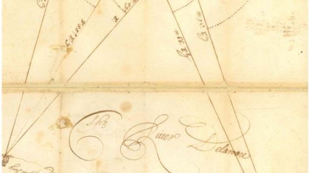 Hand drawn map of Delaware River