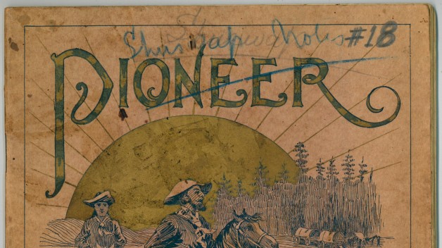 notebook with word pioneer scratched out, replaced by shuswap notes