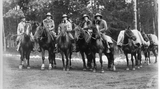 five men on horseback