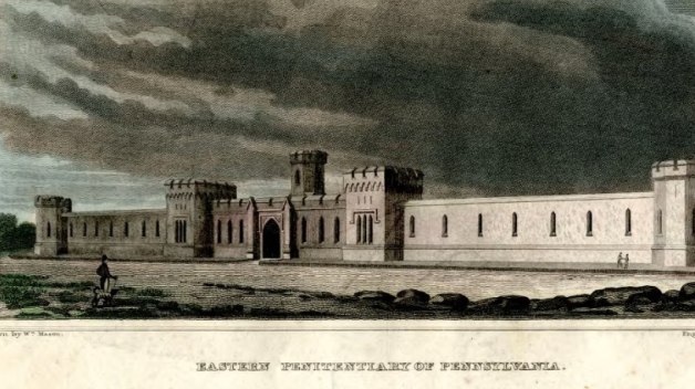Engraving of Eastern State Penitentiary done in 1829