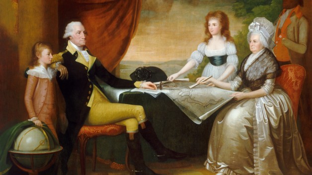 portrait of George Washington and his family