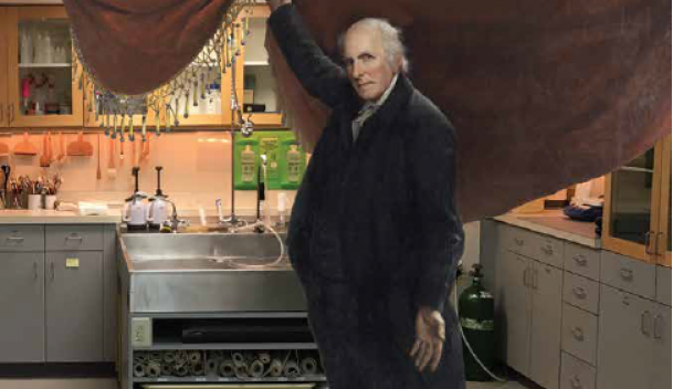charles willson peale in a conservation lab