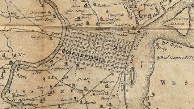 Map of Philadelphia and parts adjacent