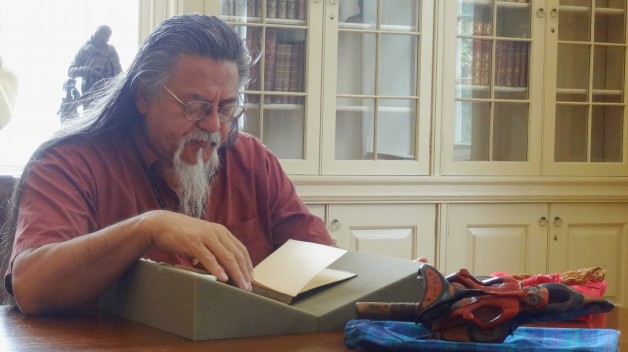 ron hamilton with notebook