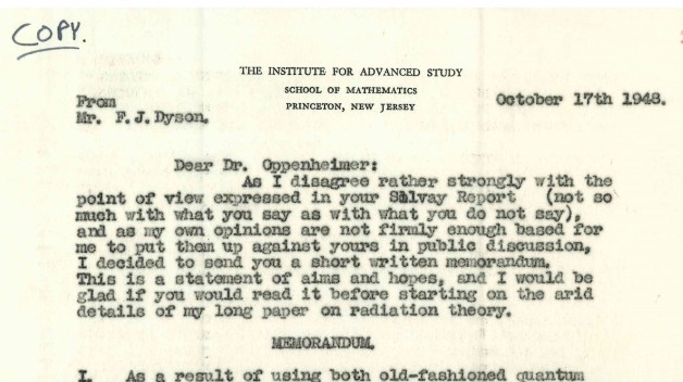 Dyson to Oppenheimer