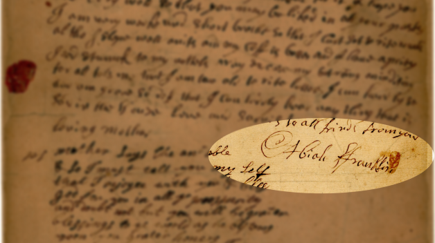 letter with signature of Abiah Franklin