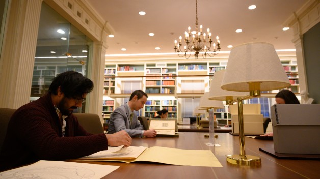APS Fellows doing research in the Reading Room