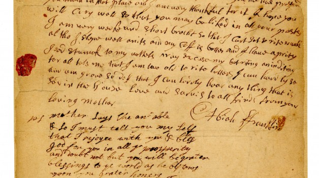 Letter from Abiah Franklin 
