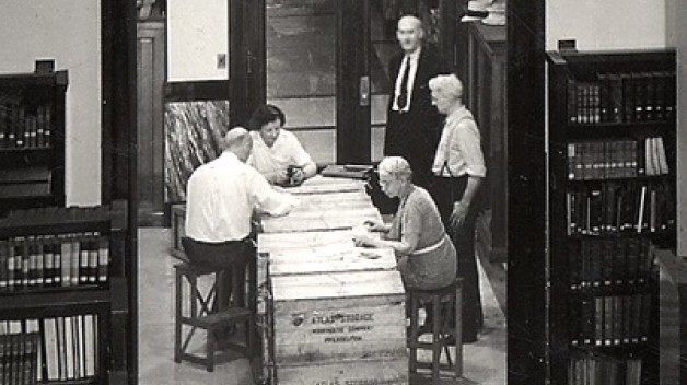APS staff discussing 1934 move