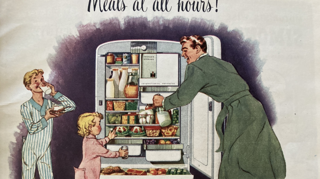 vintage advertisement for refrigerator