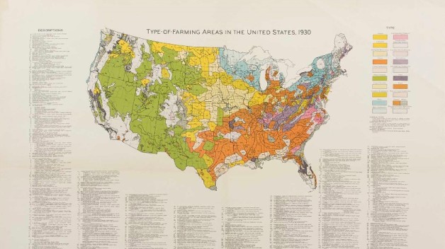 Type-of-farming Areas in the United States map
