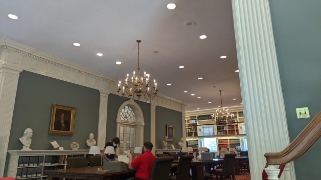 Photo of APS's Reading Room with researchers at tables