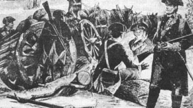 Image of wagon train en-route to valley forge