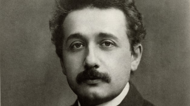 black and white portrait of Albert Einstein