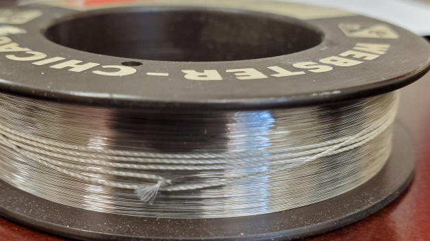 photo of wire recording on spool
