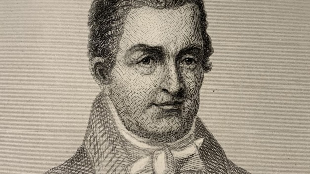 black and white print portrait of oliver evans