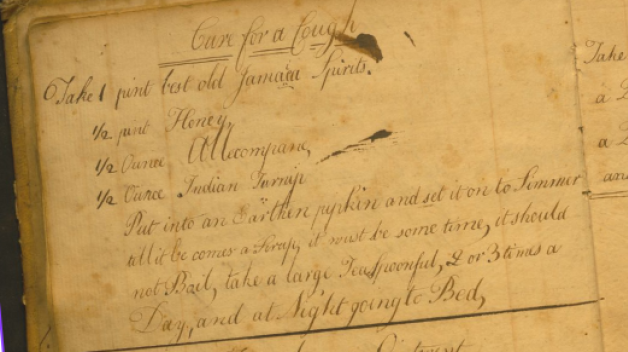 "Cure for a Cough" C Haines Medicinal Book