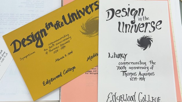 photo of pamphlets titled "Design in the Universe"