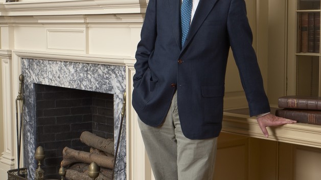portrait of Keith Thomson in Library board room