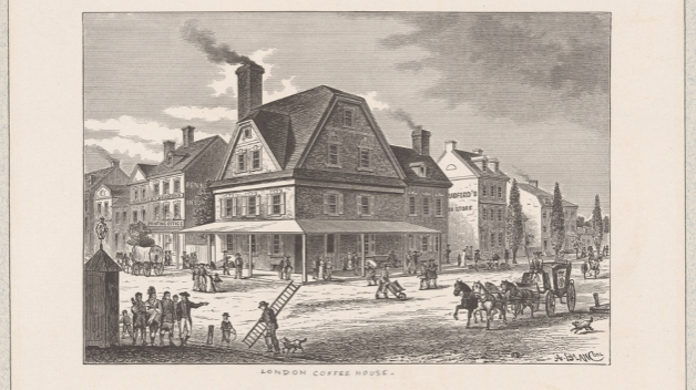 print of London Coffeehouse on Market Street