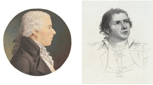 two profiles of men side by side