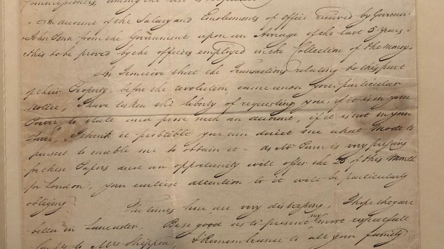 photo of manuscript letter