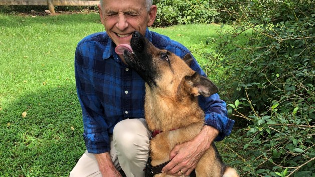 David Tatel and his German Shepherd guide dog, Vixen