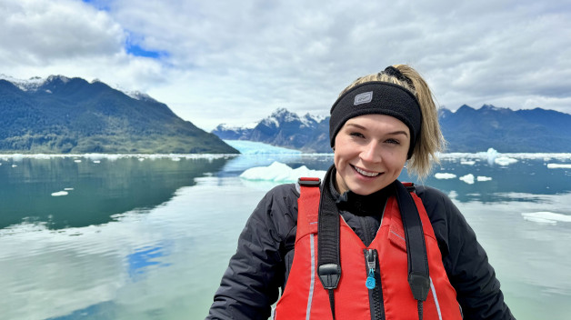 Emily Sperou in a life jacket 