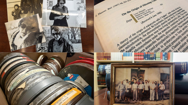Collage of items from the Lynn Margulis Papers.