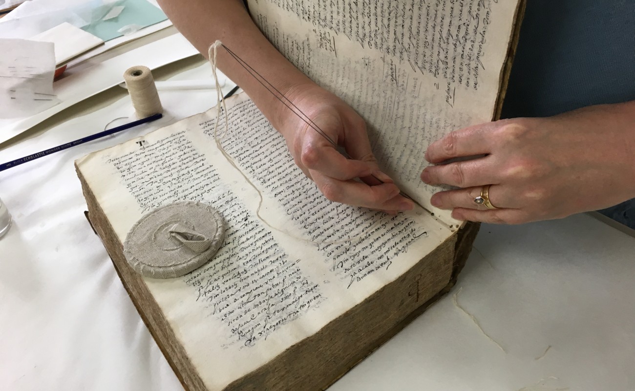 A New Tool To Sew An Old Book