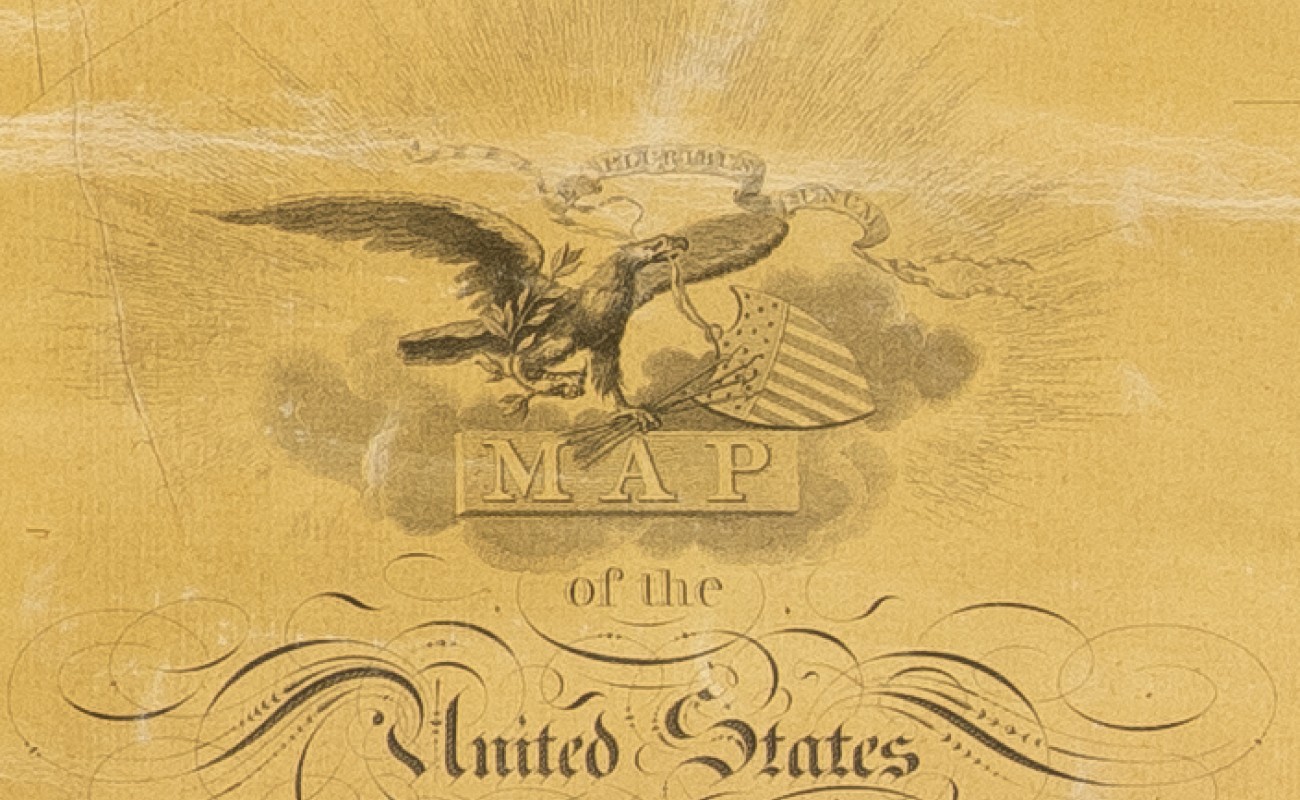 Melish 1816 Map of the United States Cartouche