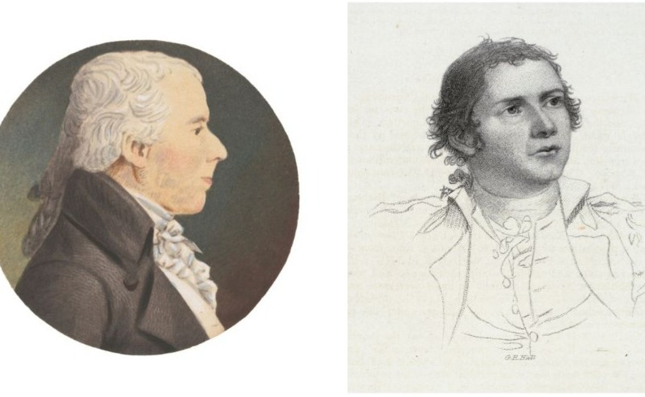 two profiles of men side by side