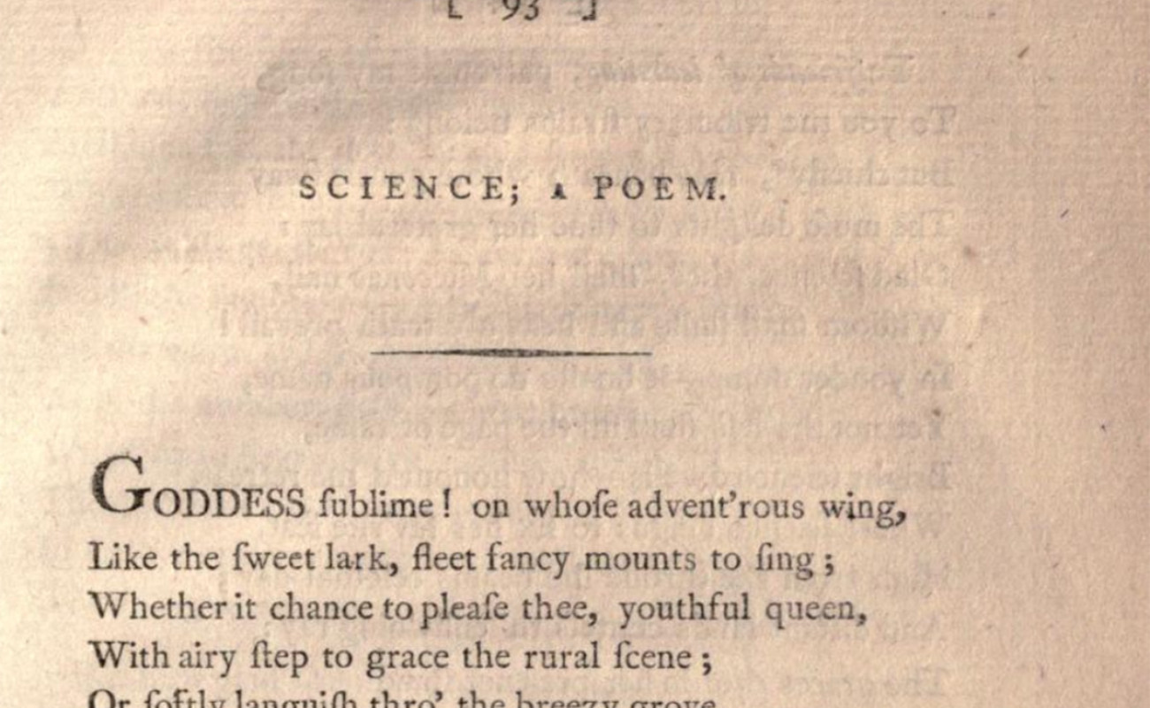 A page of text reading "Science, A Poem"