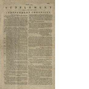 Supplement to the Boston Independent Chronicle, 1782