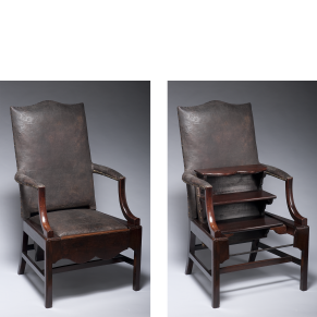 Benjamin Franklin's Library Chair with Folding Steps