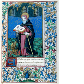 Saint Anthony Abbot, Detmar Basse Müller Book of Hours, circa 1475