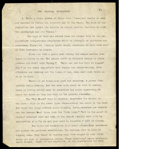 black typewritten text on paper - The Florida Expedition p 1