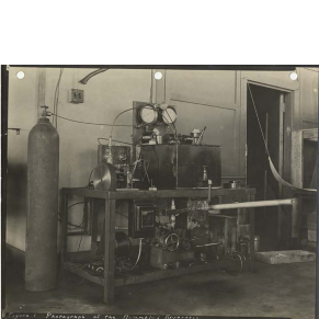 sepia toned photograph of industrial equipment