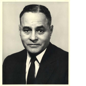 black and white photograph of a man (Ralph Bunche)