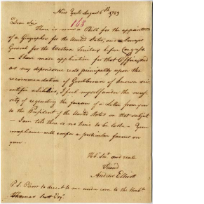 Letter to Benjamin Franklin from Andrew Ellicott