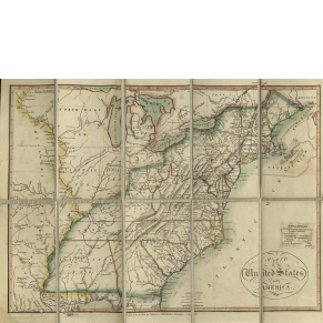 Map accompanying Documents relative to the negotiations for peace