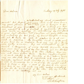 Letter of Introduction to Martha Washington