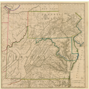 Map from Notes on the State of Virginia