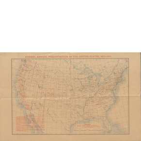 Normal annual precipitation in the United States, 1870-1901