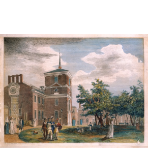 Engraving of the Back of the State House (Independence Hall)