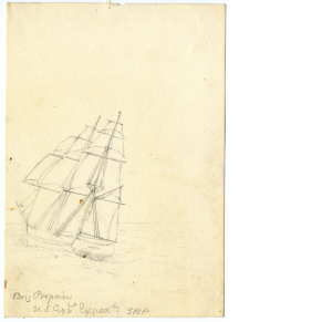 sketch of the ship, Porpoise