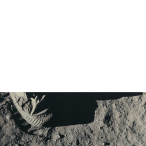 Foot print from the lunar landing