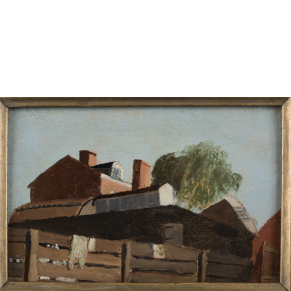 Painting of Peale's Museum and Home on 3rd and Lombard