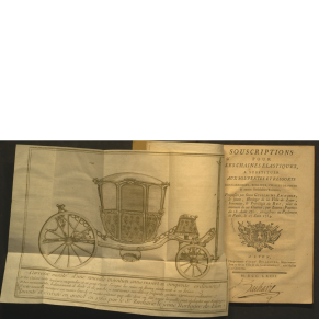 image of carriage with text in french